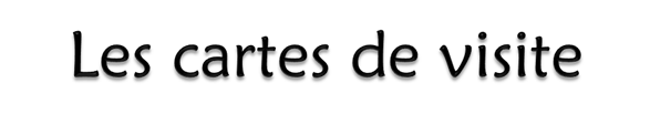 cartes de visite