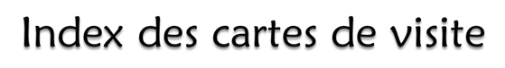 cartes de visite
